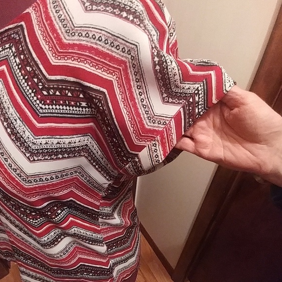 Chevron Pattern Pink Republic Blouse - Picture 3 of 7